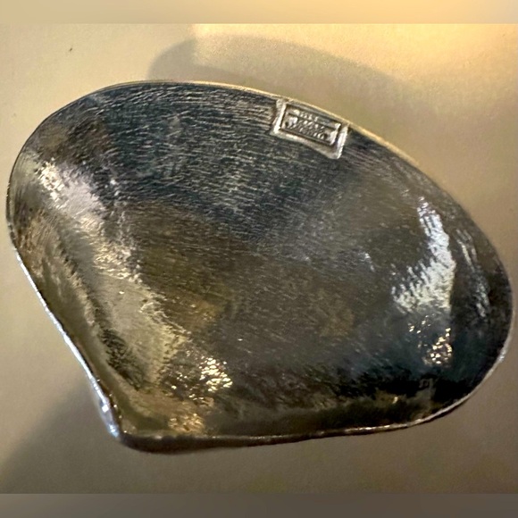 Salisbury Pewter Chesapeake Sea Clam Shells Trinket Dish Salt Caddy USA Signed - Picture 2 of 3